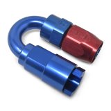 Russell Performance 5/16in SAE Quick Disc Female to -6 Hose Red/Blue 180 Degree Hose End thumbnail 6