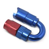 Russell Performance 5/16in SAE Quick Disc Female to -6 Hose Red/Blue 180 Degree Hose End thumbnail 7