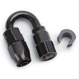 Russell Performance 5/16in SAE Quick Disc Female to -6 Hose Black 180 Degree Hose End thumbnail 2