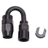 Russell Performance 5/16in SAE Quick Disc Female to -6 Hose Black 180 Degree Hose End thumbnail 3