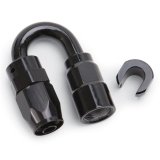 Russell Performance 5/16in SAE Quick Disc Female to -6 Hose Black 180 Degree Hose End thumbnail 5