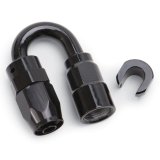 Russell Performance 5/16in SAE Quick Disc Female to -6 Hose Black 180 Degree Hose End thumbnail 9