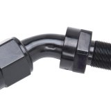 Russell Performance -6 AN 45 Degree Hose End Without Socket - Polished and Black thumbnail 2