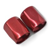 Russell Performance 2-Piece -10 AN Full Flow Swivel Hose End Sockets (Qty 2) - Polished and Red thumbnail 5