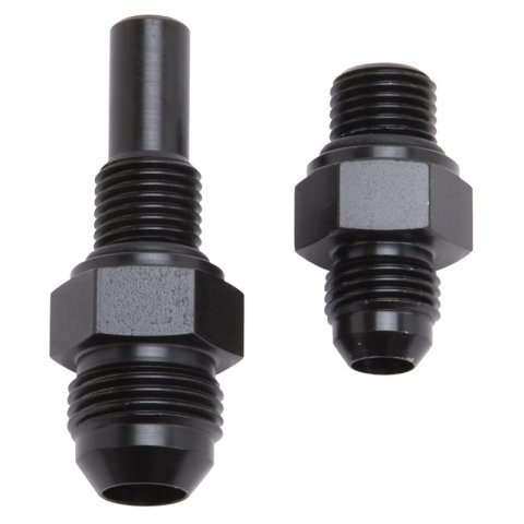 Russell Performance -6 AN to 4L80 Transmission Ports Adapter Fittings (Qty 2) - Black Zinc thumbnail 5