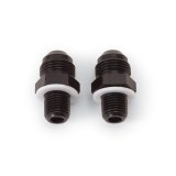 Russell Performance -8 AN to 4L80 Transmission Ports Adapter Fittings (Qty 2) - Black Zinc thumbnail 4