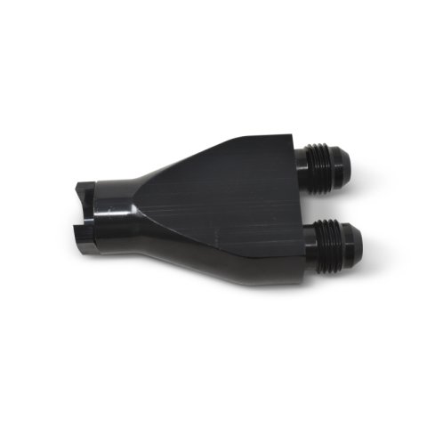 Russell Performance Billet Y-Block Adapter 3/8in SAE Quick Disconnect (2) -6AN Male Flare Black thumbnail 6