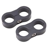 Russell Hose Separator For -10 Braided Hose - Black Anodize (2 Pack) thumbnail 1
