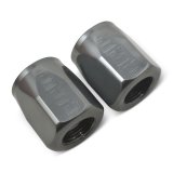 Russell Hose End Socket -8 AN Polished & Gray Anodized (2 Pack) thumbnail 6