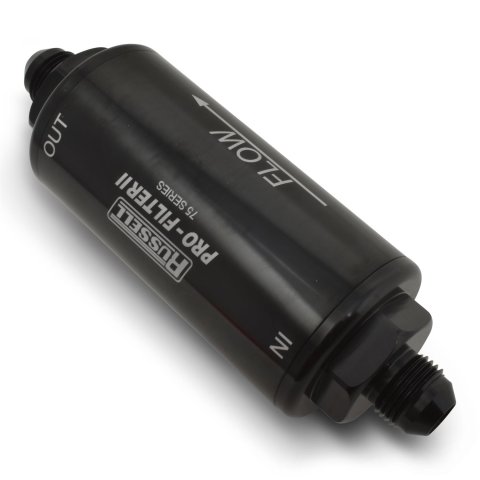 Russell Performance Profilter Fuel Filter 6.25in Long 10 Micron -6AN Inlet -10AN Outlet - Black thumbnail 2
