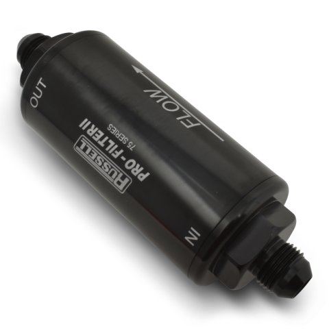 Russell Performance Profilter Fuel Filter 6.25in Long 10 Micron -6AN Inlet -10AN Outlet - Black thumbnail 6