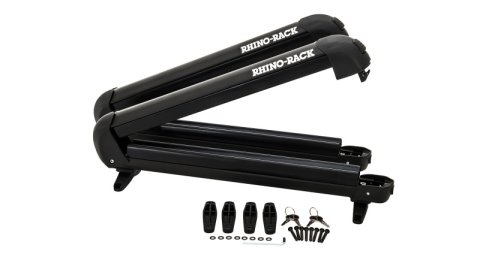 Rhino-Rack Universal Ski/Snowboard Carrier - Fits 4 Pairs of Skis or 2 Snowboards - Black thumbnail 1