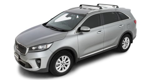 Rhino-Rack 16-20 Kia Sorento UM 5 Door SUV w/Flush Rails Vortex RVP 2 Bar Roof Rack - Black thumbnail 2