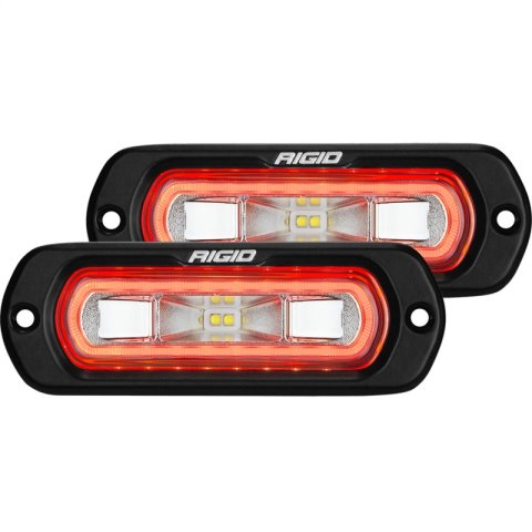 Rigid Industries SR-L Series Flush Mount LED Spreader Pair w/ Red Halo - Universal thumbnail 2