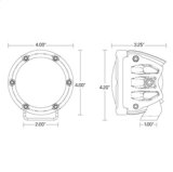 Rigid Industries 360-Series 4in LED SAE J583 Fog Light - Selective Yellow (Pair) thumbnail 6
