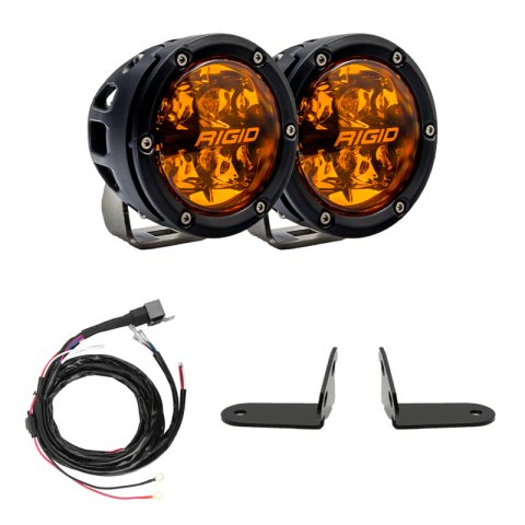 Rigid Industries 2017+ Polaris Pro R/Turbo R Revolve Amber PRO A-Pillar Light Kit thumbnail 1