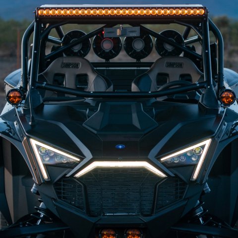 Rigid Industries 2017+ Polaris Pro R/Turbo R Revolve Amber PRO A-Pillar Light Kit thumbnail 9