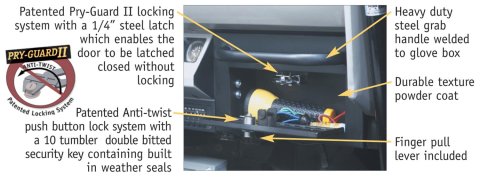 Tuffy Jeep Wrangler Yj Glove Box W/ Keyed Lock thumbnail 3