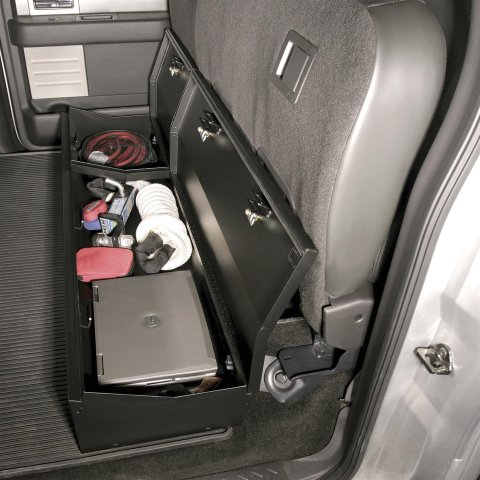 Tuffy Ford F150 Supercrew Underseat Lockbox Full Length W/ Keyed Lock thumbnail 4