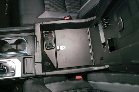 Tuffy Console Safe W/ Keyed Lock For Toyota Tundra W/ Flow Thru Console thumbnail 1