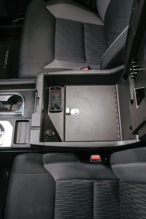 Tuffy Console Safe W/ Keyed Lock For Toyota Tundra W/ Flow Thru Console thumbnail 2
