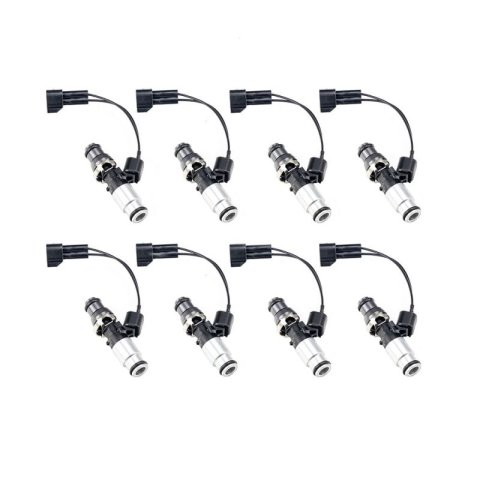 Injector Dynamics ID1050X Injectors 14mm (Grey) Adaptor Top Bottom (Silver) Adaptor (Set of 8) thumbnail 1
