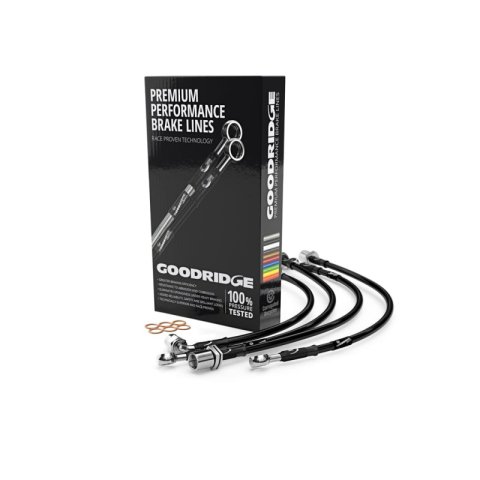 Goodridge 14-18 Subaru Forester 2.0L Stainless Steel Brake Lines - Black thumbnail 2