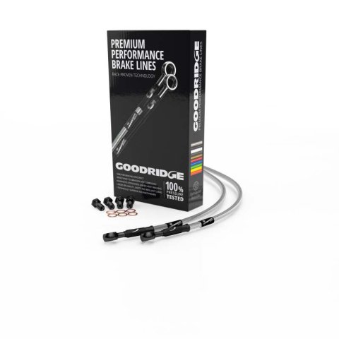 Goodridge 99-05 Harley-Davidson FXDX Black Front Brake Line w/Clear Fitting thumbnail 1