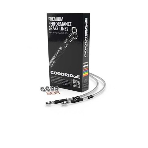 Goodridge 2008 Harley-Davidson FLH/FLT (w/ABS) Clear Front Brake Line w/Clear Fitting thumbnail 2