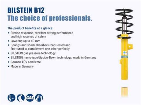 Bilstein B12 2003 Audi A4 Cabriolet Convertible Front and Rear Suspension Kit thumbnail 6