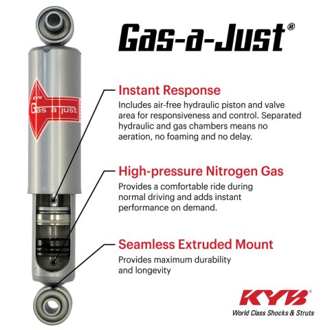 KYB Shocks & Struts Gas-A-Just Front CHEVROLET Colorado (2WD) 2004-09 CHEVROLET Colorado (4WD) 2004- thumbnail 6