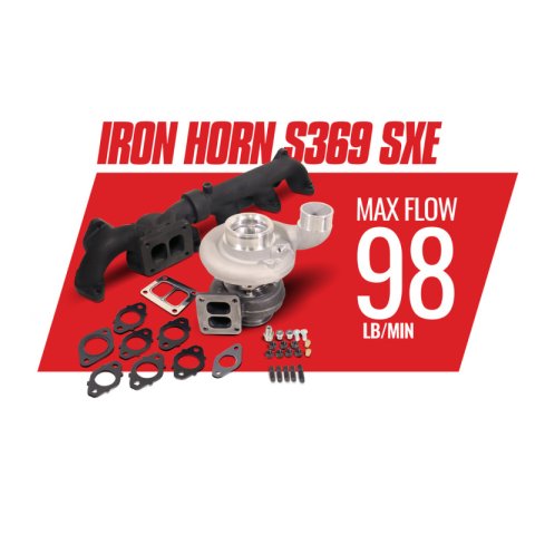 BD Diesel Iron Horn 5.9L Turbo Kit S369SXE/80 0.91AR Dodge 03-07 thumbnail 5
