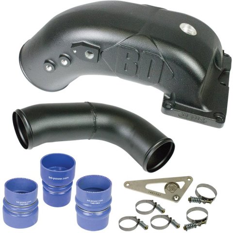 BD Diesel X-Flow Power Intake Elbow (Black) - Dodge 2003-2007 5.9L thumbnail 7