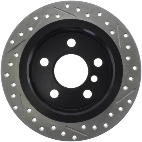 StopTech 14-15 Mini Cooper Base Slotted & Drilled Rear Right Rotor thumbnail 1