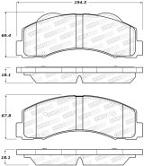 StopTech Performance 10-14 Ford F-150 Front Brake Pads thumbnail 1