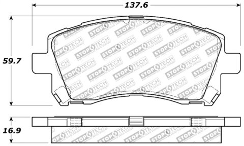 StopTech Performance 02-03 WRX Front Brake Pads thumbnail 2