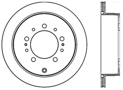 Stoptech 08-17 Toyota Land Cruiser / 08-17 Lexus LX Rear Premium Cryo Rotor thumbnail 8