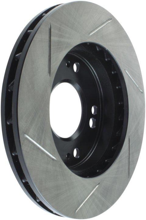 StopTech Power Slot 4/89-00 Mitsubishi Eclipse GST / 2/98-01 Galant 4 cyl Slotted Left Front Rotor thumbnail 1