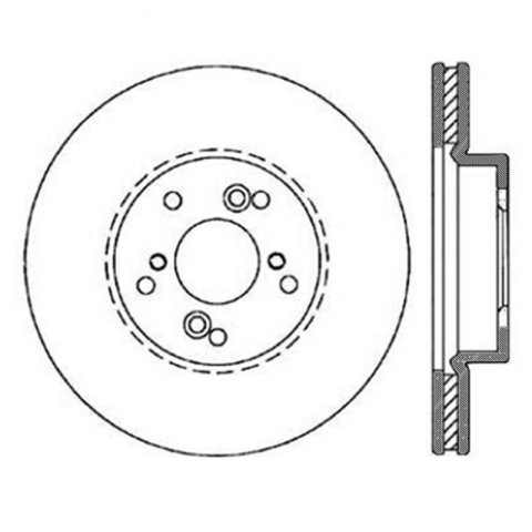 StopTech Power Slot Slotted 99-08 Acura TL (STD Caliper) / 01-03 CL / 04-09 TSX Front Right Rotor thumbnail 2
