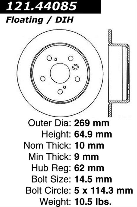 Centric C-TEK Standard Brake Rotor - Rear thumbnail 2