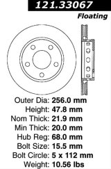 Centric C-TEK Standard Brake Rotor - Rear thumbnail 2