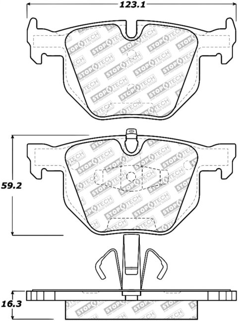 StopTech Street Select Brake Pads - Rear thumbnail 1