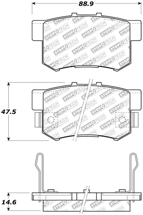 StopTech Street Select Brake Pads - Front/Rear thumbnail 1