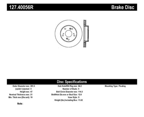 StopTech 02-06 Acura RSX Slotted & Drilled Right Front Rotor thumbnail 8