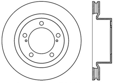 Stoptech 08-11/13-18 Toyota Land Cruiser Front Premium High Carbon Cryo Brake Rotor thumbnail 8