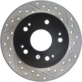 StopTech 06-09 Honda Civic Ex/Si Slotted & Drilled Left Rear Rotor thumbnail 2