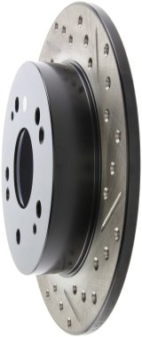 StopTech 06-09 Honda Civic Ex/Si Slotted & Drilled Left Rear Rotor thumbnail 6
