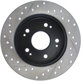 StopTech 06-09 Honda Civic Ex/Si Slotted & Drilled Left Rear Rotor thumbnail 8