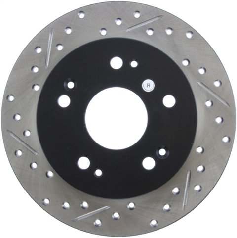 StopTech 06-09 Honda Civic Ex/Si Slotted & Drilled Right Rear Rotor thumbnail 2