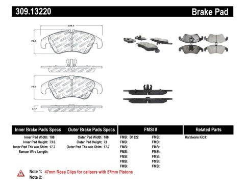 StopTech Performance 08-10 Audi A5 / 10 S4 / 09-10 Audi A4 (except Quattro) Front Brake Pads thumbnail 5